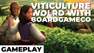 Viticulture World - A Cooperative Expansion? - 3p Gameplay with @BoardGameCo