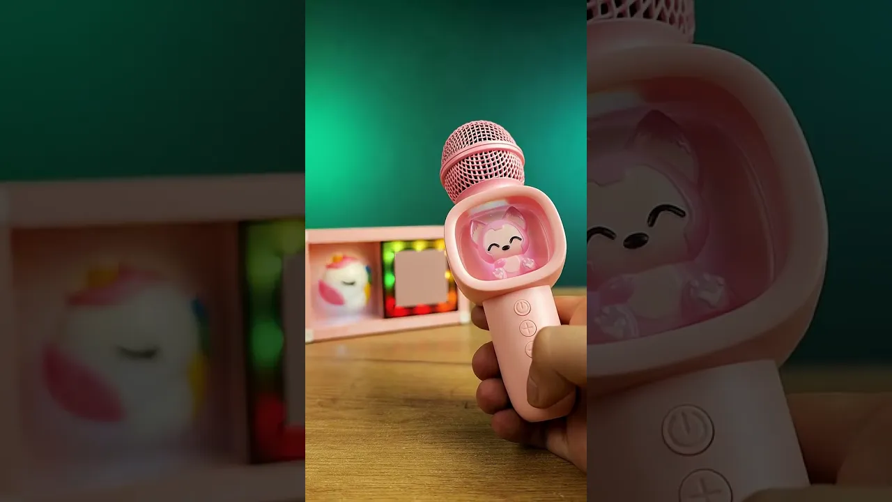 Детское караоке Bluetooth с микрофоном и подсветкой