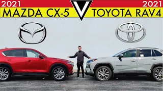 REAL KING?? -- 2021 Toyota RAV4 vs. 2021 Mazda CX-5: Comparison