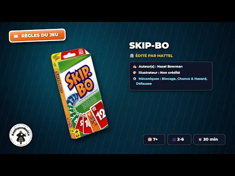 SKIP BO règle du jeu par #mattel #expliquemoica