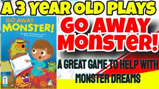 A 3 year old plays Go Away Monster