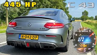 445HP Mercedes AMG C43 // 0-100 100-200 & TOP SPEED POV on AUTOBAHN