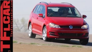 2015 VW Golf Sportwagen TDI 0-60 MPH & MPG & Track Review
