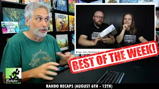 5 ½ Cool New Games!!! 9 Fun Boardgame Videos! | Rahdo Recaps the Boardgame Week (Aug 6th - 12th)