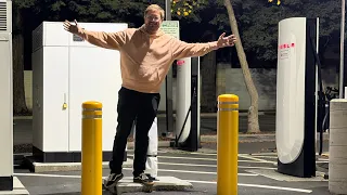 My First Tesla V4 Supercharger Experience! 1MW+ High Voltage Cabinet Shared Across 8 Stalls