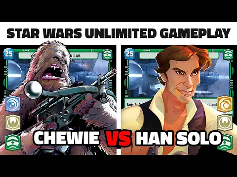 Chewbacca Command VS Han Solo Command - IRL Star Wars Unlimited Gameplay! SWU TCG FFG