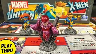 MARVEL UNITED X-MEN Solo Playthrough with Cyclops & Jean Gray Vs Magneto!