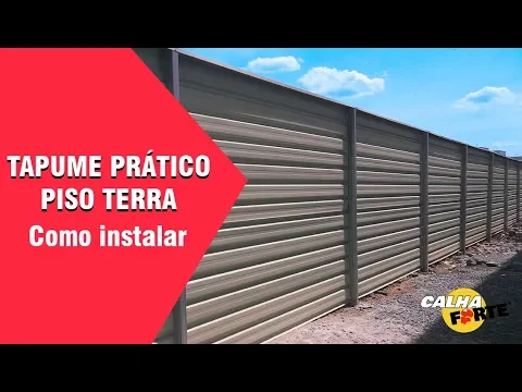 Tapume Metálico para Fechamento de Obra em Módulo 1x2,20m Calhaforte