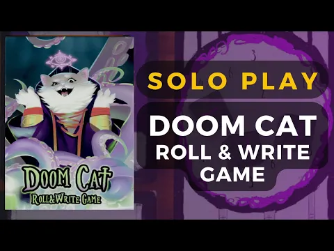 Doom Cat Roll and Write Board Game Solo Play | DaniCha
