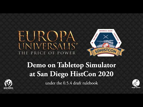 San Diego HistCon 2020 Demo | Europa Universalis The Price of Power