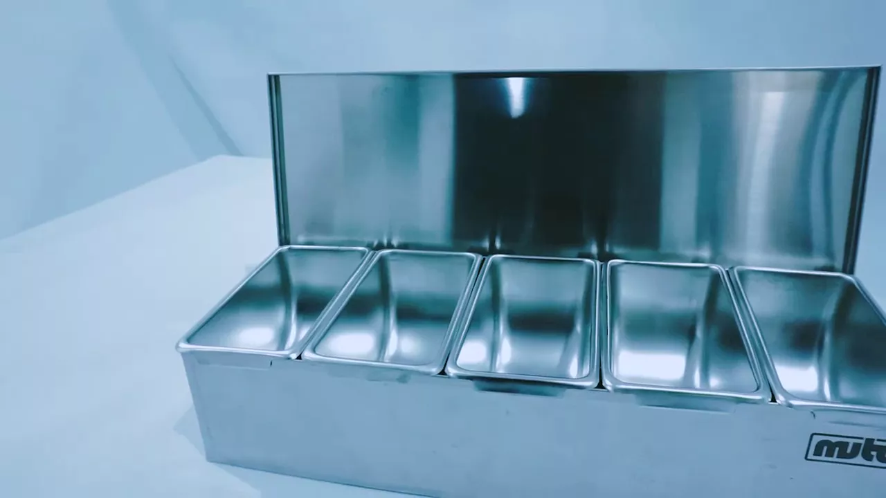 Topping Tray Stainless Meja Restoran Condiment Holder Tempat Bumbu | Mutu CMH-5S on Youtube