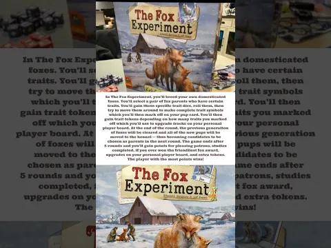 The Fox Experiment from @Pandasaurusgames #boardgame #boardgames #thefoxexperiment