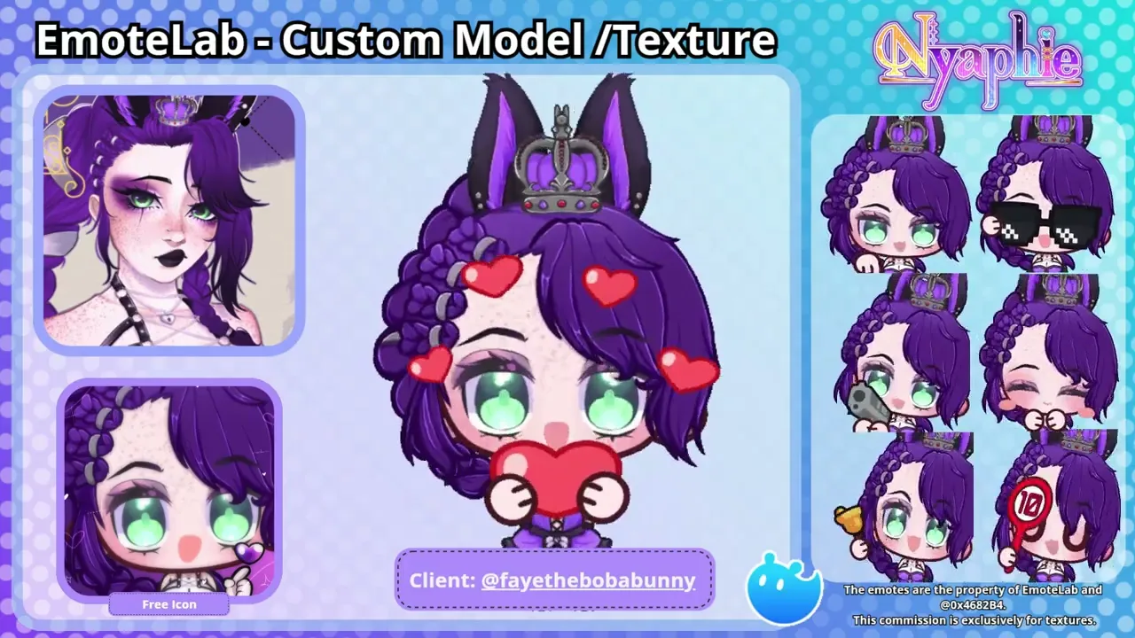 EmoteLab - Custom Model / Texture by Nyaphie (@Nyaphie) | VGen