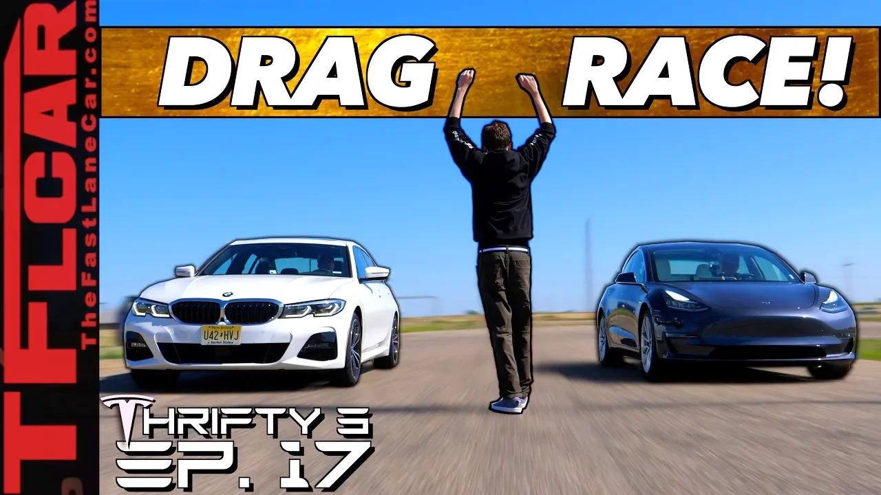 Ouch!! Watch a Tesla Model 3 Destroy the New BMW 3 Series In a Drag Race - Thrifty 3 E.17