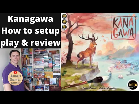 Kanagawa - How to set up, play and review Bruno Cathala board game by IELLO * AmassGames * 4K Japan