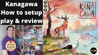 Kanagawa - How to set up, play and review Bruno Cathala board game by IELLO * AmassGames * 4K Japan