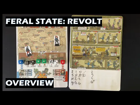 Feral State Revolt PnP Roll and Write Board Game Overview