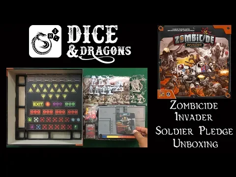 Dice and Dragons - Zombiecide Invader Soldier Pledge Unboxing
