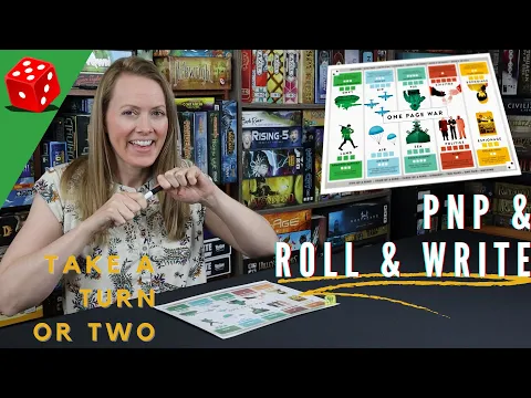 ONE PAGE WAR Run Through with Rules & Review | On Kickstarter Now!