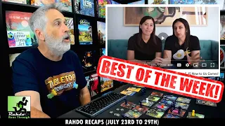 5 Cool Upcoming Games! 11 Fun Boardgame Videos! | Rahdo Recaps The Boardgame Week (July 23rd - 29th)
