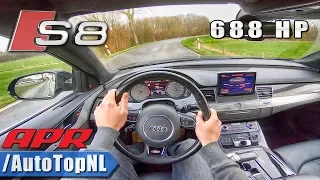 688HP AUDI S8 4.0 TFSI V8 APR Tuned POV Test Drive by AutoTopNL