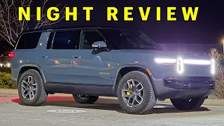 ADAPTIVE DRIVE BEAMS! -- Does the 2025 Rivian R1S Impress at NIGHT?? (Lighting, Exterior & Interior)