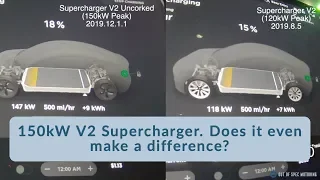 Tesla 150kW vs 120kW Supercharging | 2019.12.1.1
