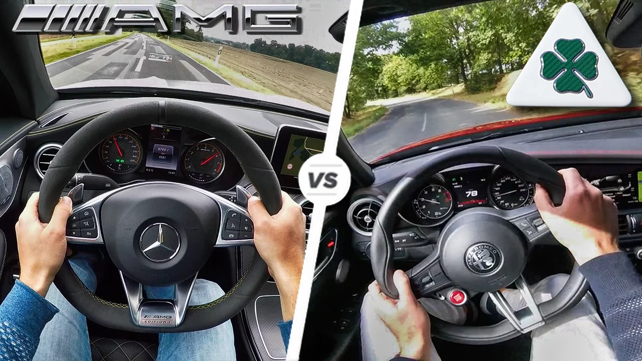 Alfa Romeo Giulia QV vs Mercedes AMG C63 Coupe HEAD to HEAD