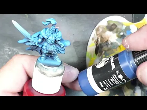 Simply Painting Sir Gamelyn from Tiny Epic Dungeons, easy paint turned challenging on this one...