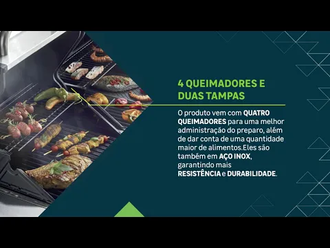 Churrasqueira Profissional Hudson 4 Queimadores a Gás Naterial