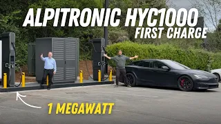 My First Charge On Alpitronic HYC1000! Configurable 1MW Split DC Fast Charging System