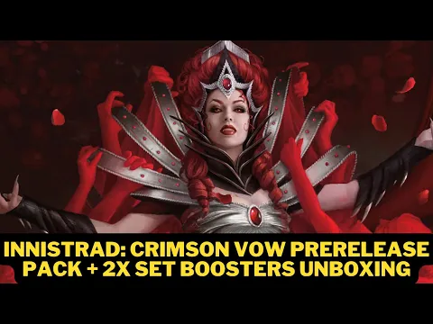 MTG Zone: Innistrad: Crimson Vow Prerelease Pack + 2x Innistrad: Crimson Vow Set Boosters unboxing
