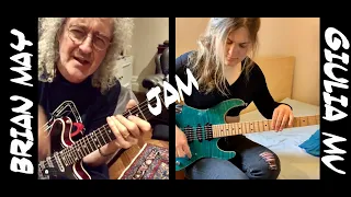 Giulia plays with Queen BRIAN MAY!