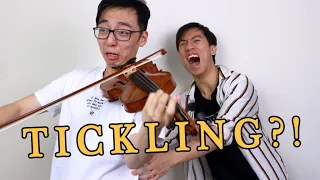 Playing Violin while getting TICKLED
