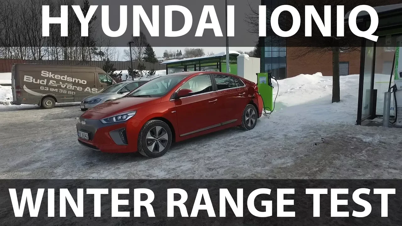 Hyundai Ioniq 90 km/h, 56 mph winter range test
