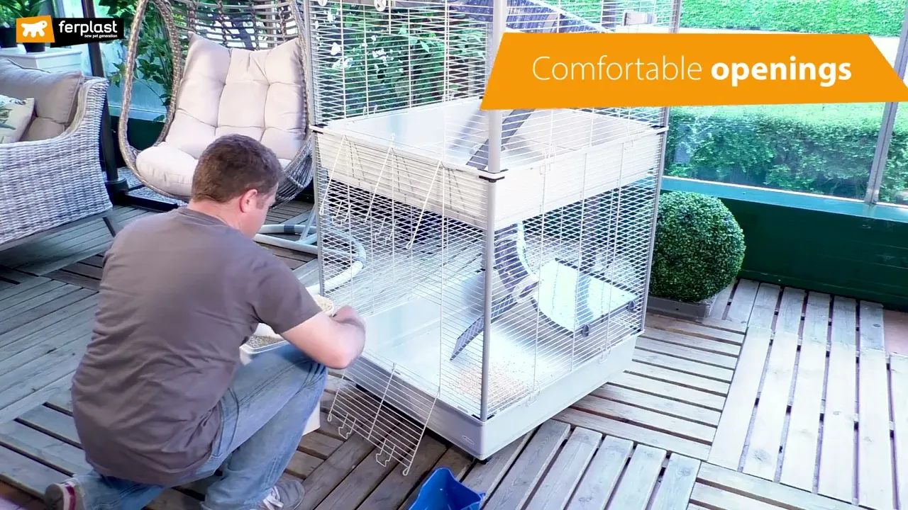 Двоповерхова клітка Ferplast Furet Tower для тхорів на колесах