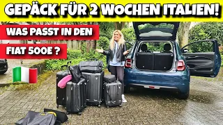 2 Wochen Italien Gepäck in das Elektroauto Fiat 500e? Was geht da rein? #elektroauto #fiat