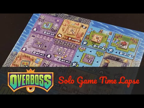 'Overboss' Full Solo Scenario (Hard Difficulty) in Less than 1 Minute (4K Board Game Time Lapse)