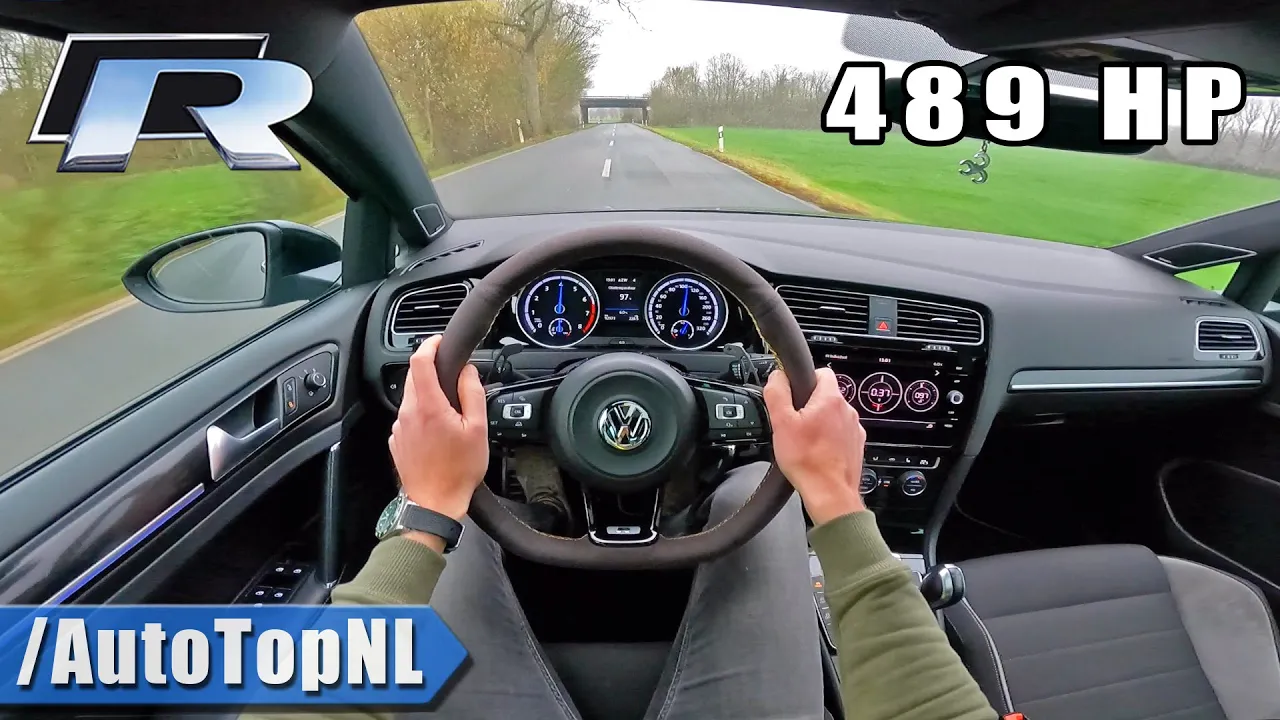 489HP VW GOLF R MK7 *LOUD* POV Test Drive by AutoTopNL