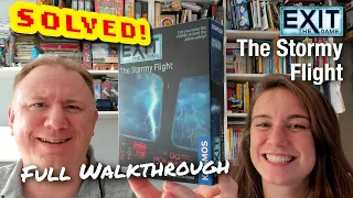 Solved! Exit the Game: The Stormy Flight: full walkthrough & solution with Dr Gareth and Laura