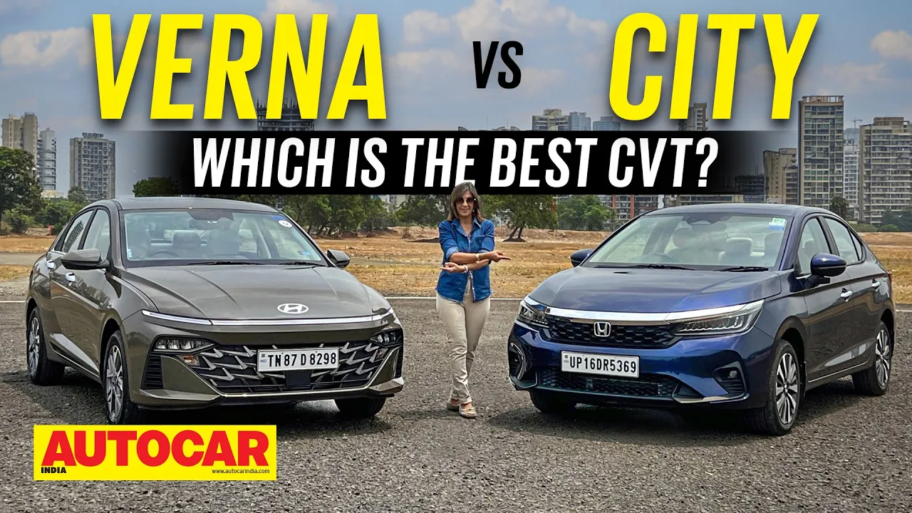 2023 Hyundai Verna vs Honda City - Which is the better CVT? | Comparison | Autocar India