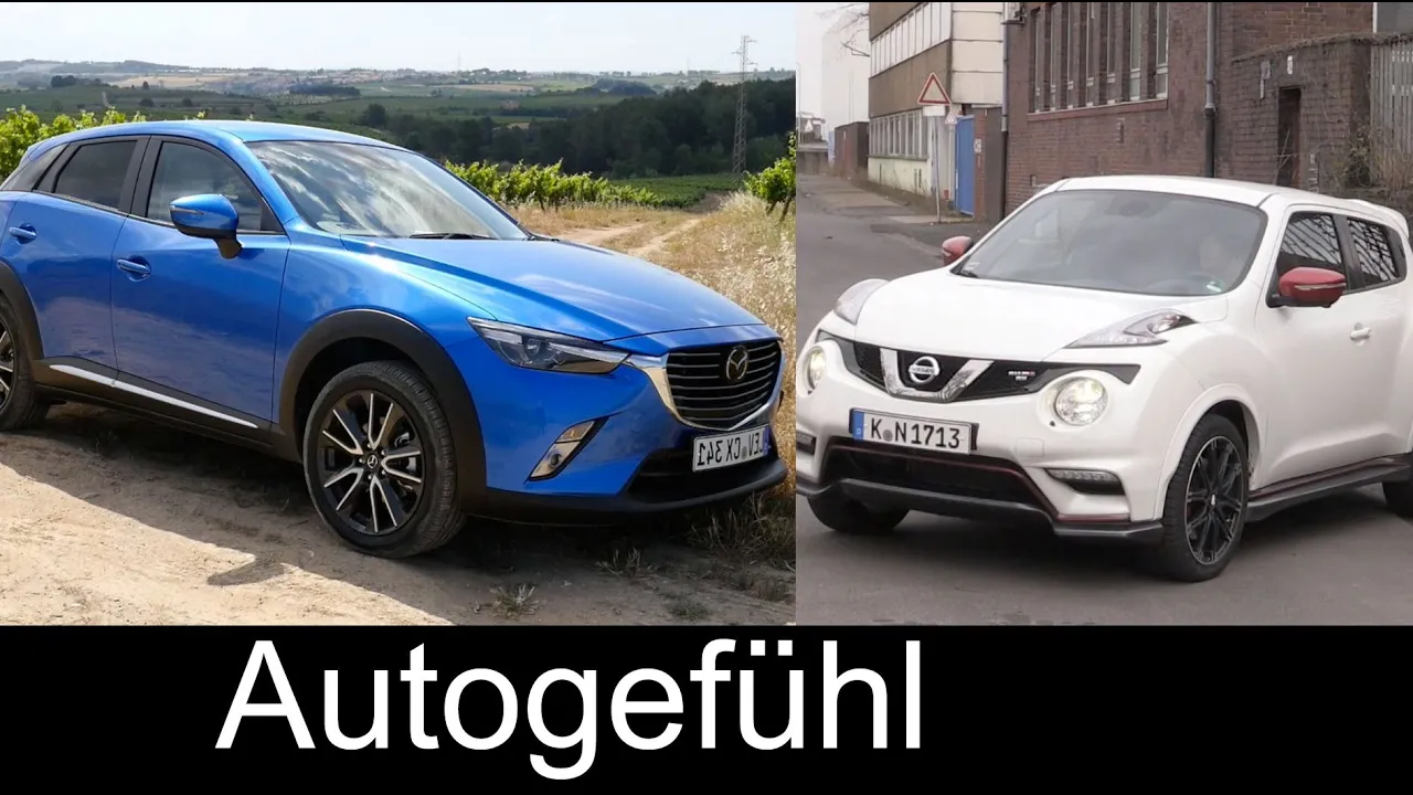 Best small SUV comparison test review Mazda CX-3 vs Nissan Juke - Autogefühl