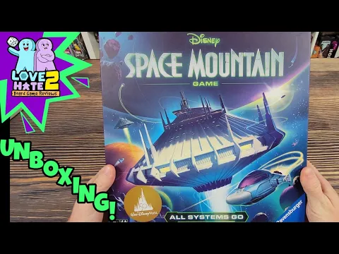 Unboxing of Disney Space Mountain Game from Ravensburger | Love 2 Hate Board Game Reviews