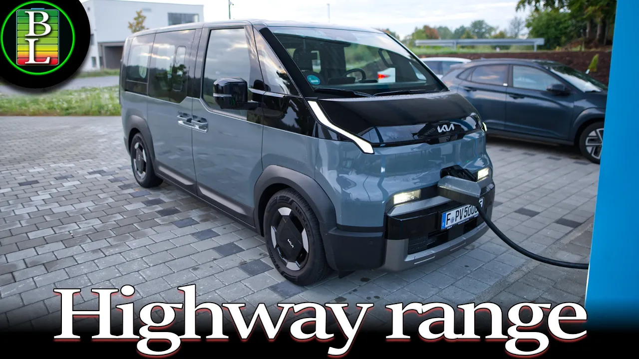 KIA PV5 Passenger (67 kWh) - 130 km/h (81mph) highway range test