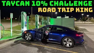 EV Road Trip King! Porsche Taycan Goes Insanely Far After Only A 15min Charge In The 10% Challenge