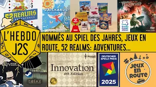 L'Hebdo #J2S du 21/05/2025 - Nommés au Spiel des Jahres, Jeux en Route, Barrage sur Steam...