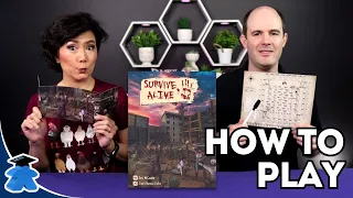 Survive Alive - How to play. Draw and write Zombie apocalyse resources management