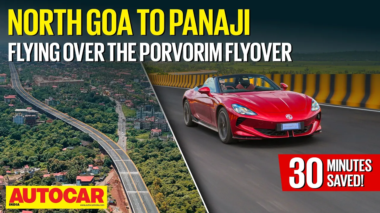 Top down in the MG Cyberster on the Porvorim Elevated Corridor | Feature | Autocar India