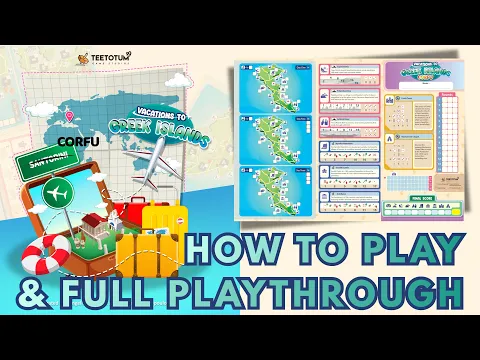 Print & Play Roll & Write Vacations to Greek Islands Corfu Teach & Playthrough
