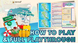 Print & Play Roll & Write Vacations to Greek Islands Corfu Teach & Playthrough